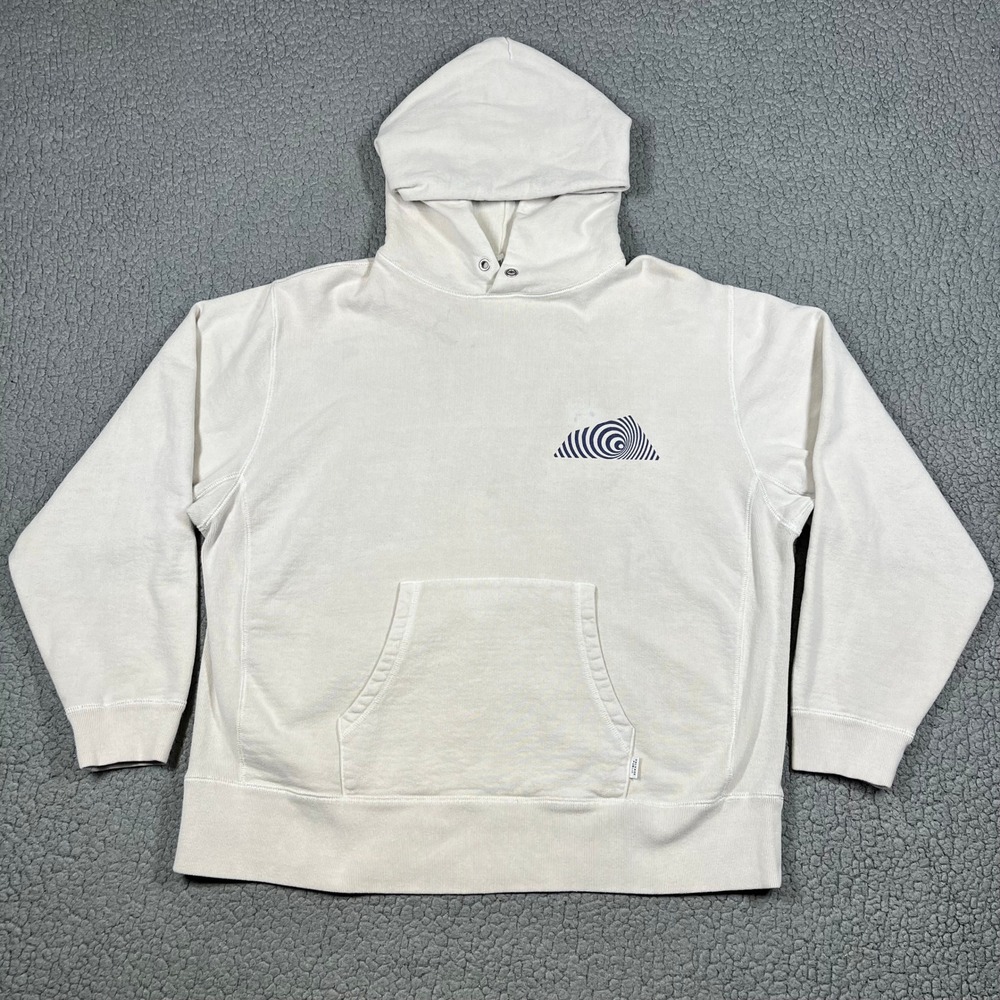 Salvage Public Honolulu Mens Medium Cream Cotton Hoodie Made in Japan